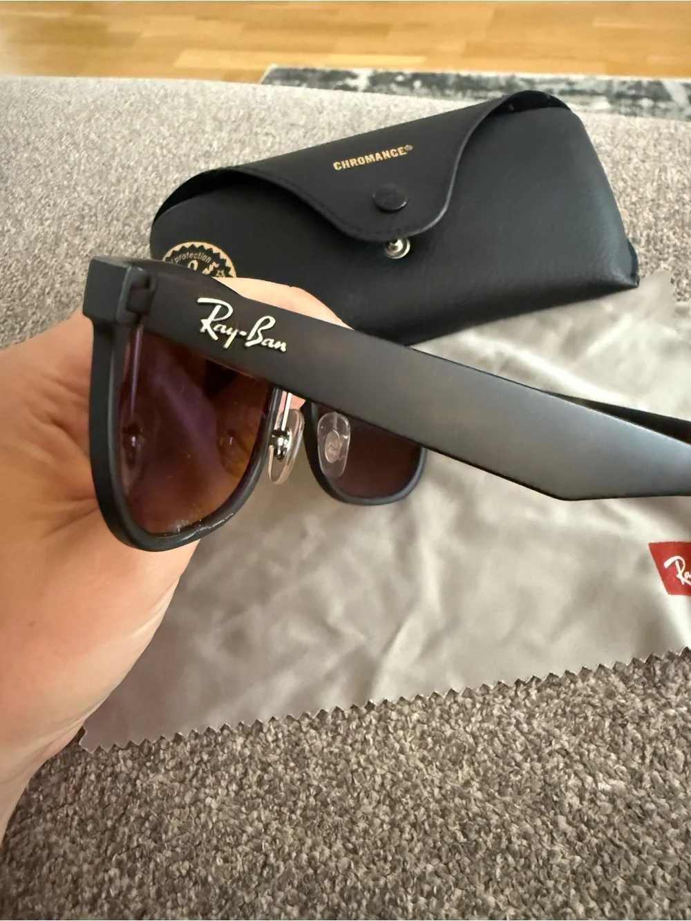 Ray-Ban RB 4263 894/A3 CHROMANCE Matte Havana Brown Mirror Gold